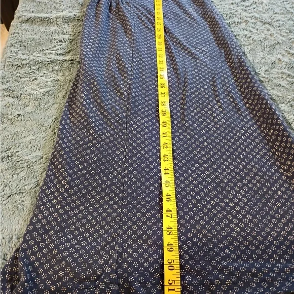 90s Vintage Dress Barn Elisabeth Blue Ditsy Floral Midi Dress 100% Cotton Size 3 - Picture 6 of 11